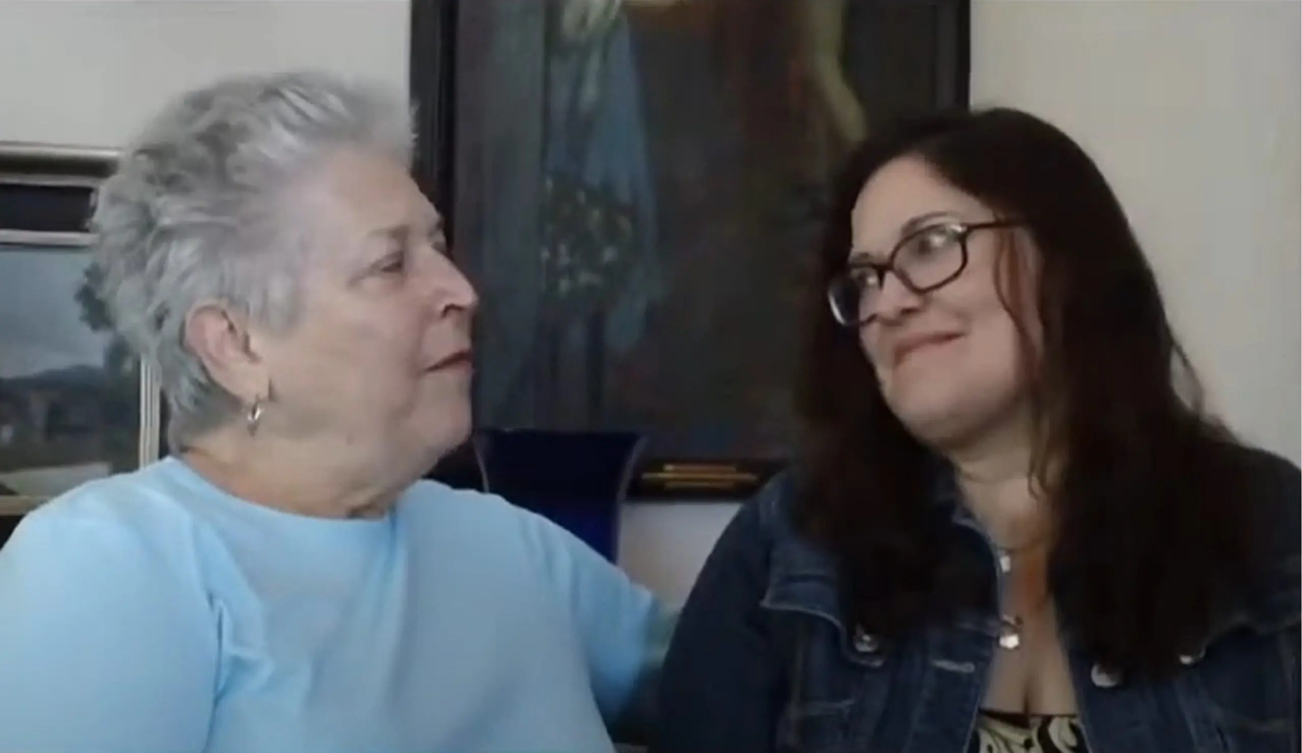 Carol Kirkpatrick with her student, Alexandra LoBianco.